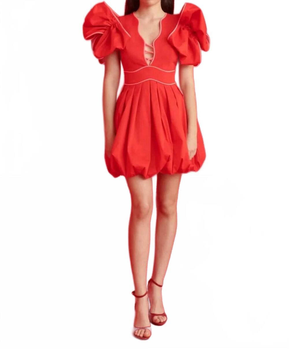 NEW CELIA B orbit dress in red